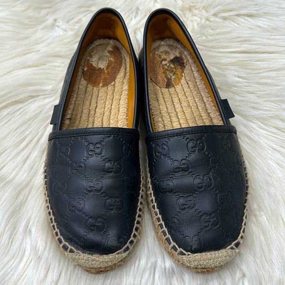 GUCCI Micro Guccissima Leather Espadrilles - Picture 1 of 16